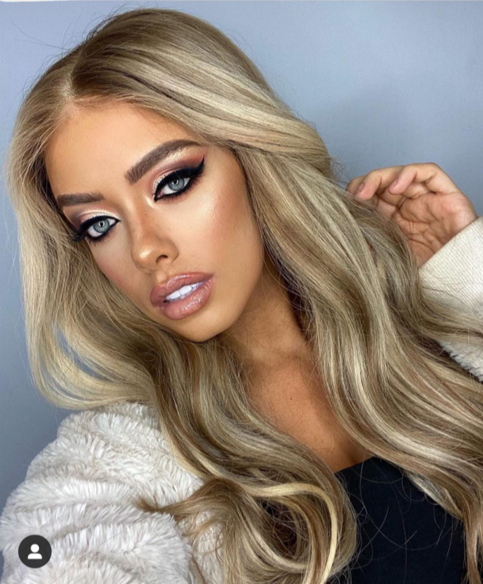 Honey blonde human hair wig with natural warm tones