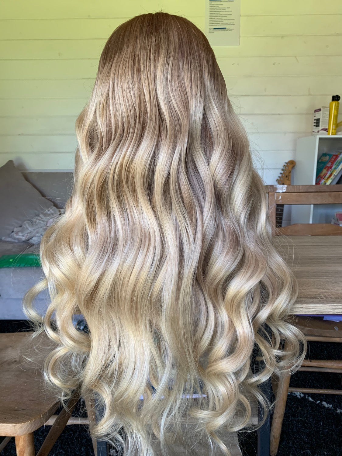 Elena Honey blonde human hair wig with natural warm tones- Nuolawigs-UK