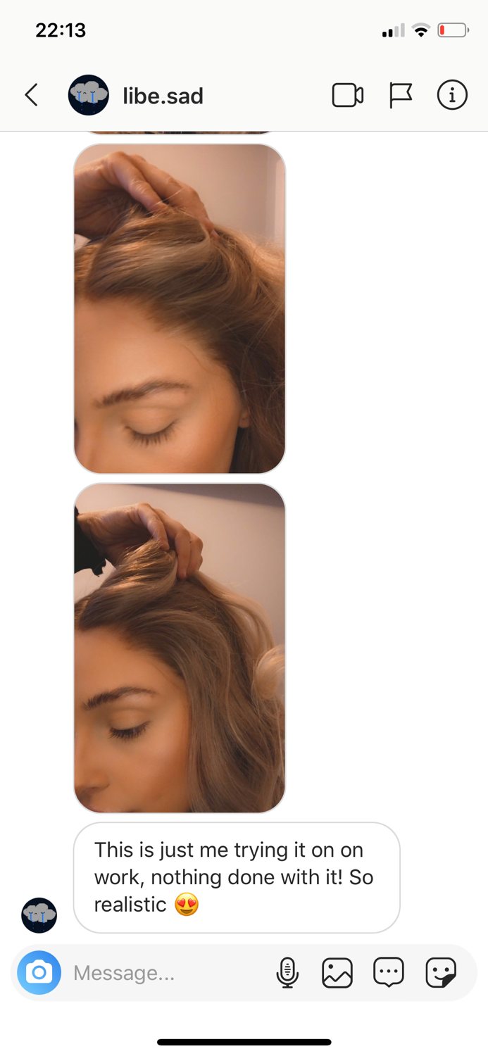 Model wearing blonde balayage 14-inch HD lace human hair wig in body wave texture – Nuola Wigs.