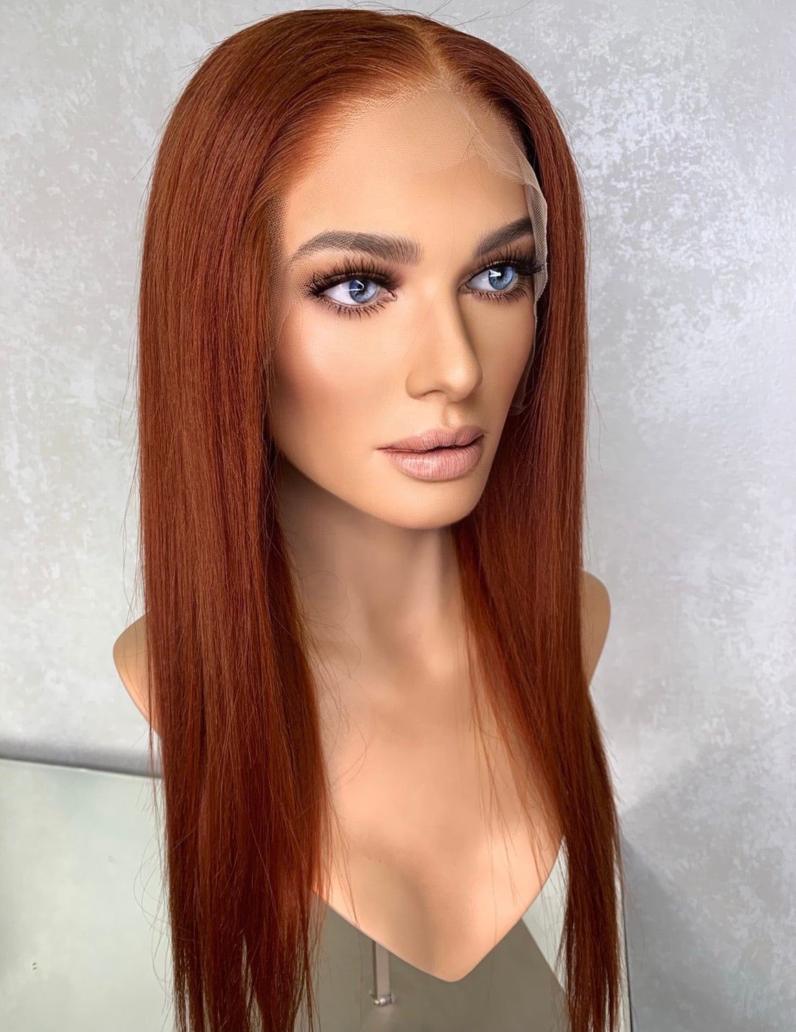 Katie straight human hair wig with middle part - Nuolawigs-UK