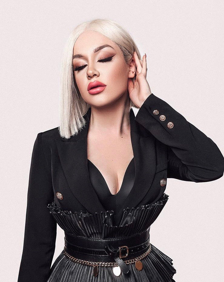 Ice Bob (Kylie J Inspired) Platinum white straight wig with natural hairline- Nuolawigs-UK