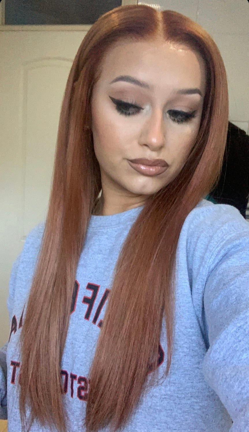 Aubrey Burgundy body wave wig with lace front- Nuolawigs-UK