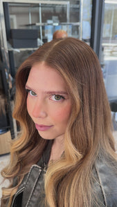 Golden Mocha Lace Wig – 100% Human Hair, Natural Hairline